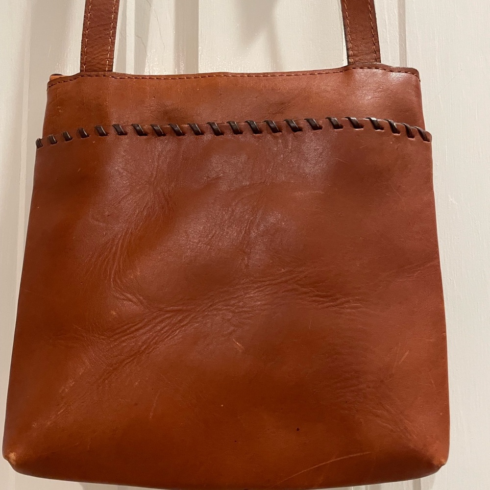 Patricia Nash Patchwork 100% Italian Leather Crossbody Bag. The Granada Bag. - Picture 5 of 16